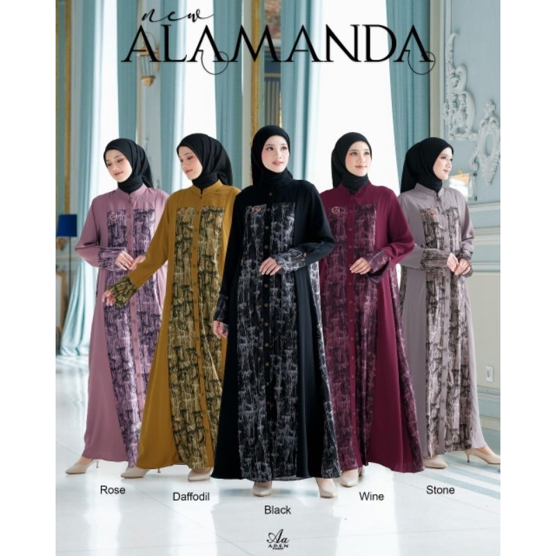 Dilovable.id | GAMIS ALAMANDA GAMIS POLOS KOMBINASI MOTIF GAMIS DEWASA GAMIS LEBARAN BY. ADEN