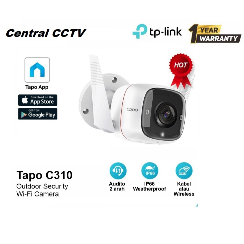 TP-Link Tapo C310 3MP Outdoor Security Wi-Fi Camera - TAPO C310