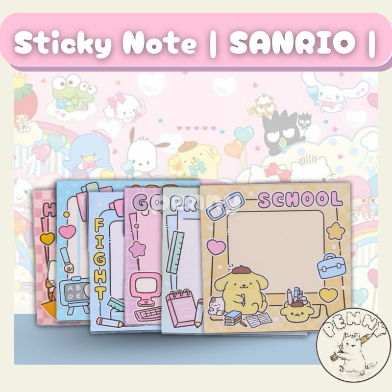 

Sticky Note SANRIO Motivation [1 PCS] 7.5x7.5cm Original Lucu Murah Bagus