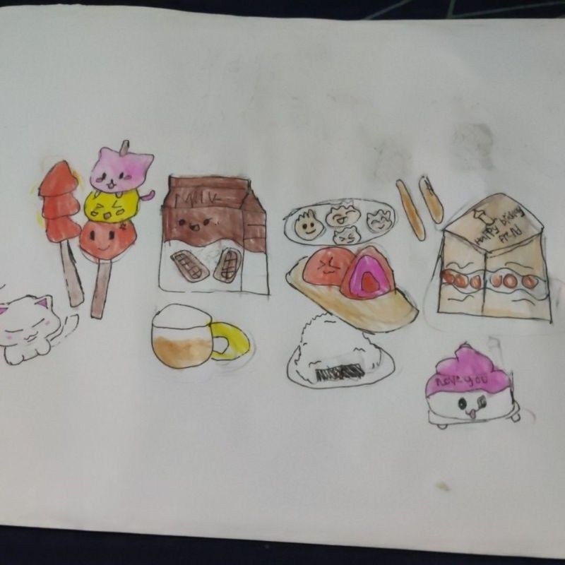 

gambar kue dan kucing