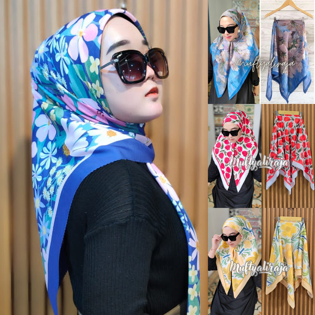 HIJAB SEGIEMPAT Motif Kerudung Voal Premium hijab segiempat motif hijab segiempat terbaru denay bung