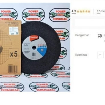 

MAKITA Batu Potong Besi 14" x 3mm D-62088 Cut Off Wheel Mata Gerinda