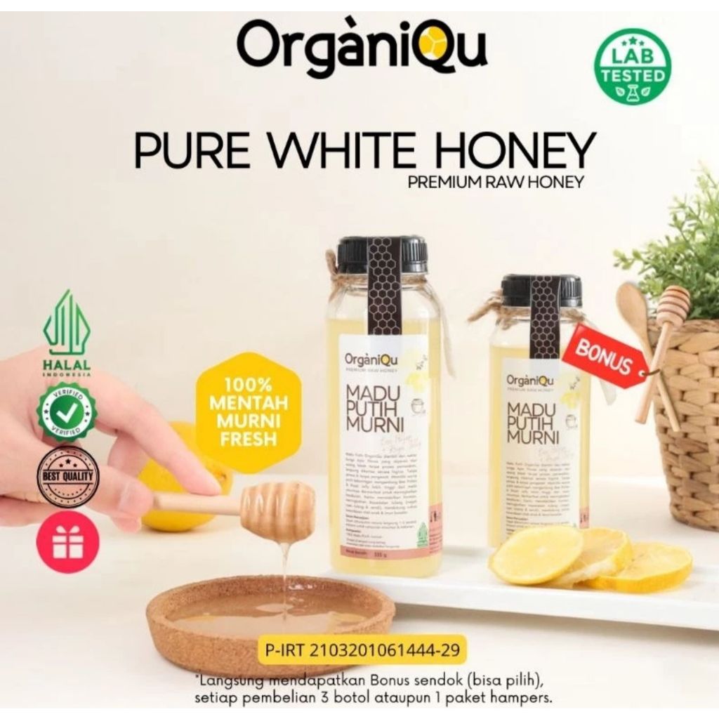 

à Premium Raw Honey 170 GR MADU PUTIH Murni bantu kecerdasan anak