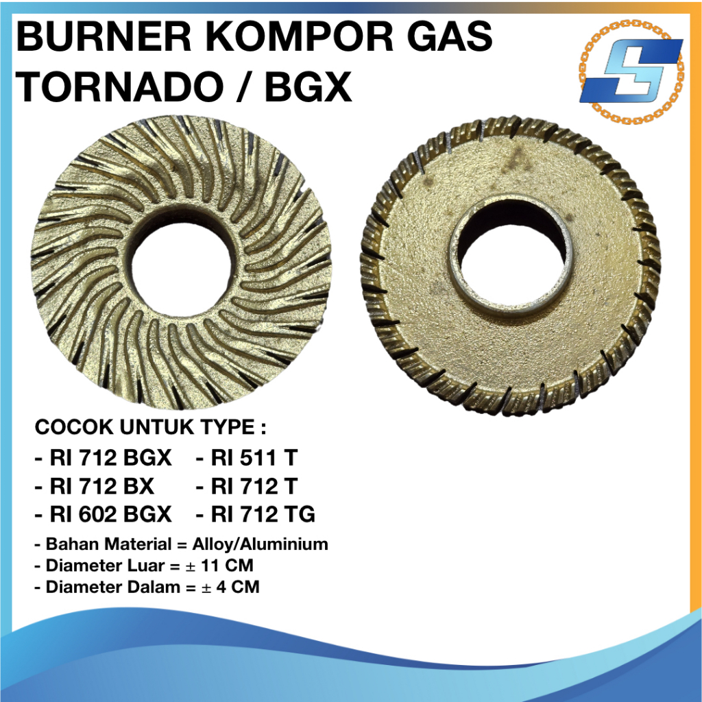 BURNER KOMPOR GAS TORNADO MATAHARI BGX ALLOY ALUMINIUM ALLUMINIUM