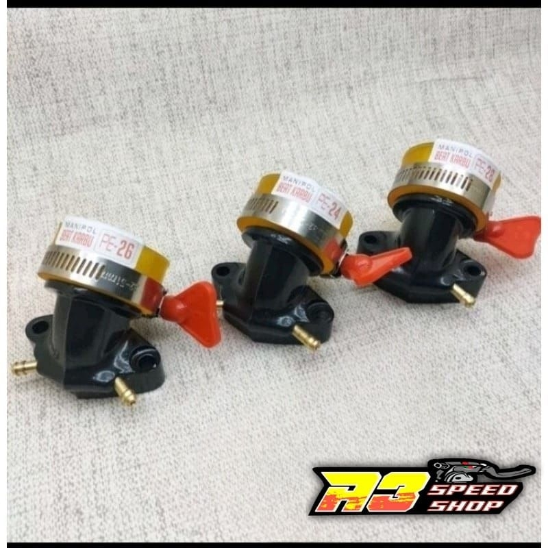 Manipol Beat Vario Karbu PE/PWK 24 26 28 Manipul Intake Beat Vario Karbu Alumunium