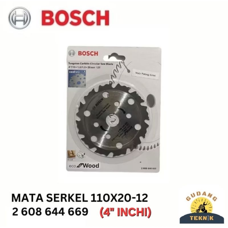 Bosch Mata Serkel 110x20-12 / Mata Potong Serkel (4" Inchi) (2 608 644 669)