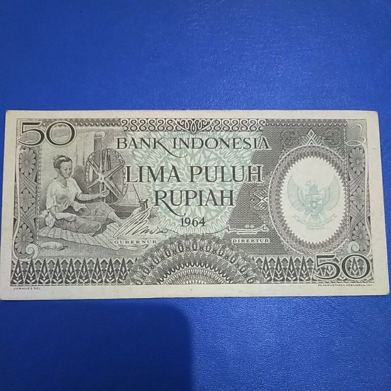 50 Rupiah Seri Pekerja tahun 1964