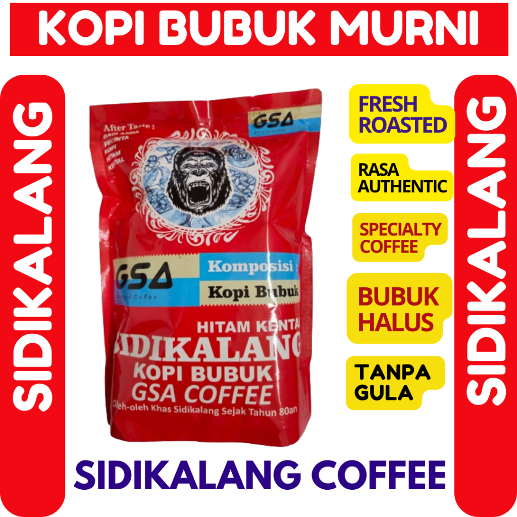 

GSA COFFEE Kopi Arabica Sidikalang 500g 500 gr Bubuk Hitam Murni Arabika