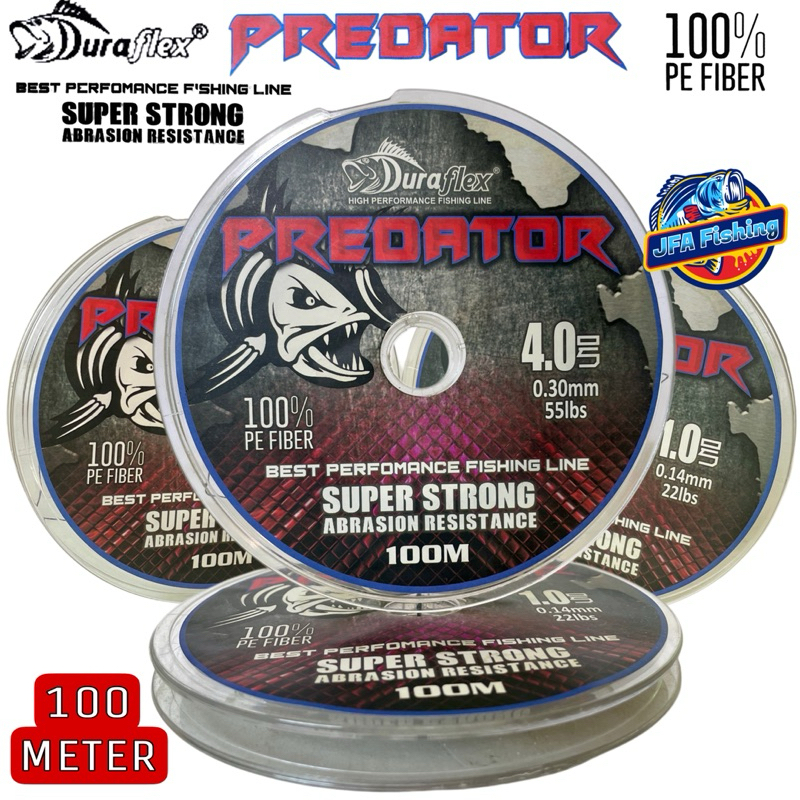 Senar PE Duraflex PREDATOR 100Meter