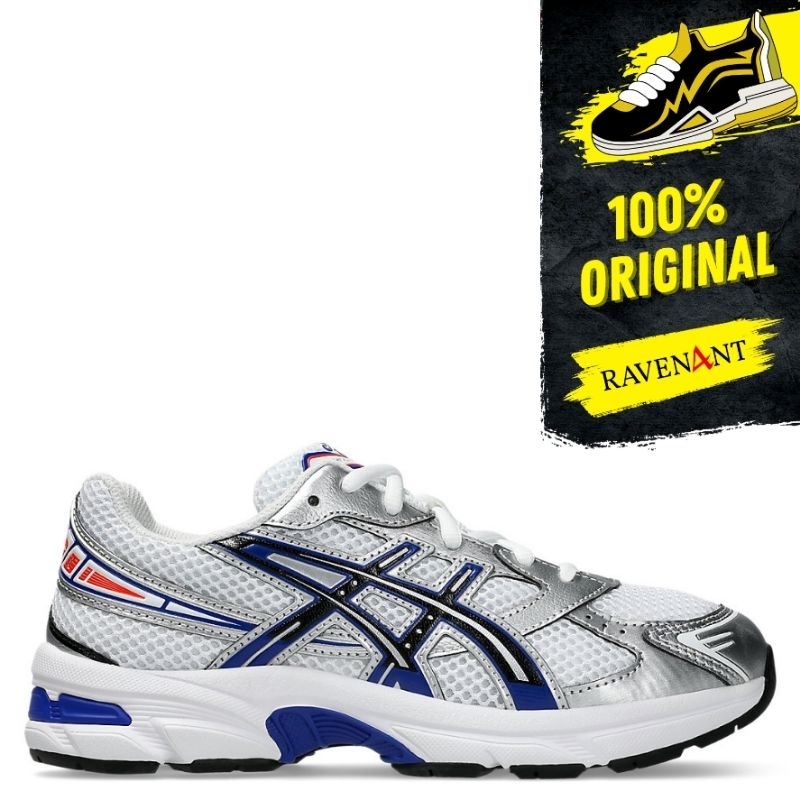 ASICS Gel-1130 GS White Prussian Blue ORIGINAL - Sepatu Sneakers Wanita/Kids/Anak