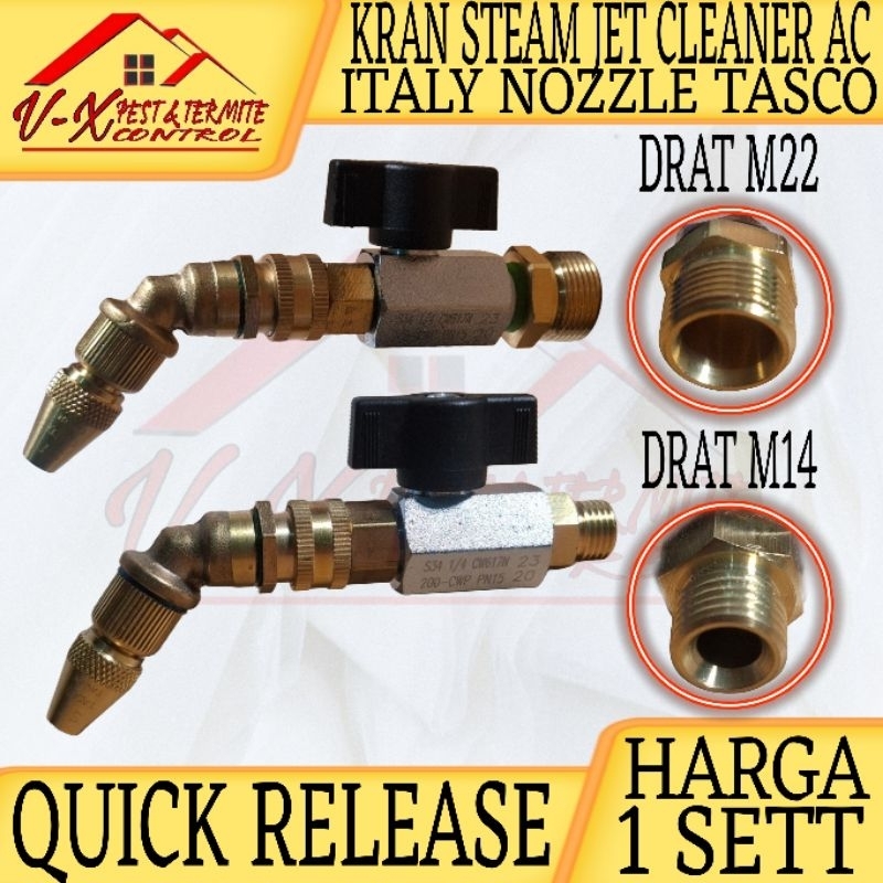 Kran Steam AC Quick Release ITALY Nozzle Tasco