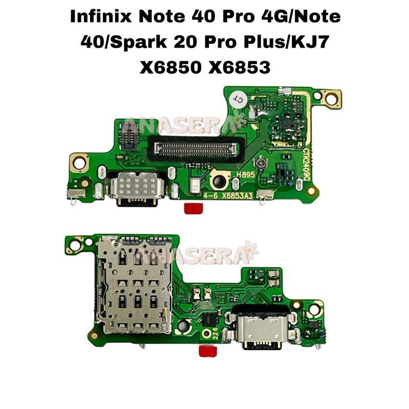 Papan Cas / Pcb Cas / Conector Cas Infinix Note 40 Pro 4G / Note 40 / Spark 20 Pro Plus / KJ7 X6850 