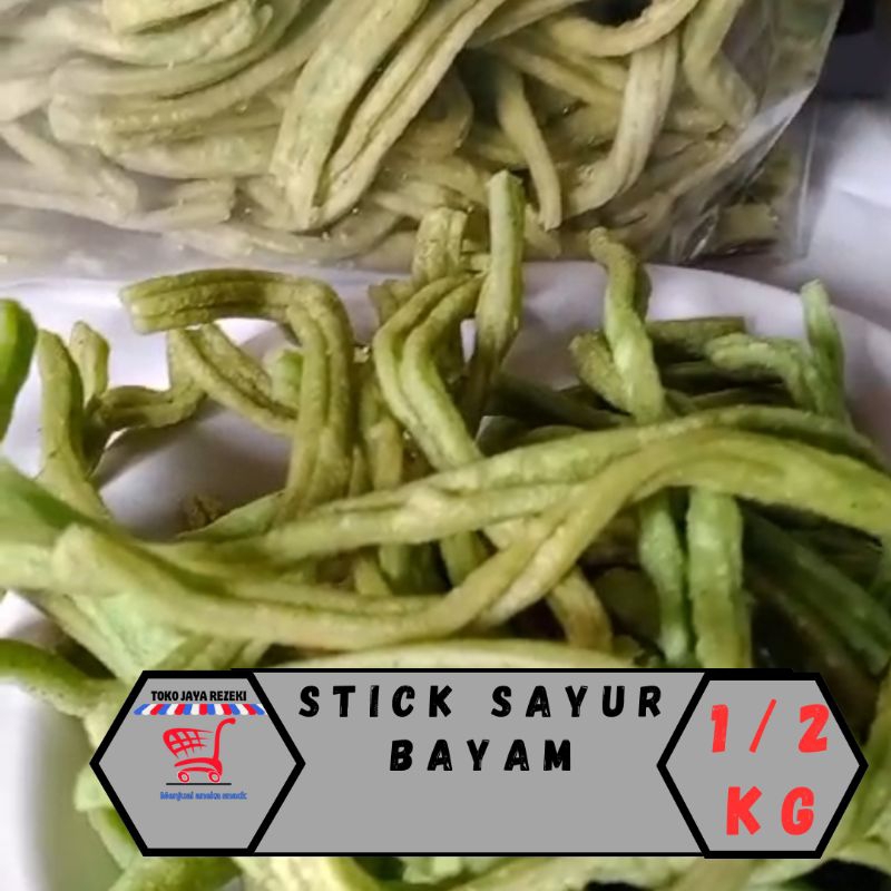 

stik bayam 1/2KG renyah gurih nikmat Stik sayur bayam