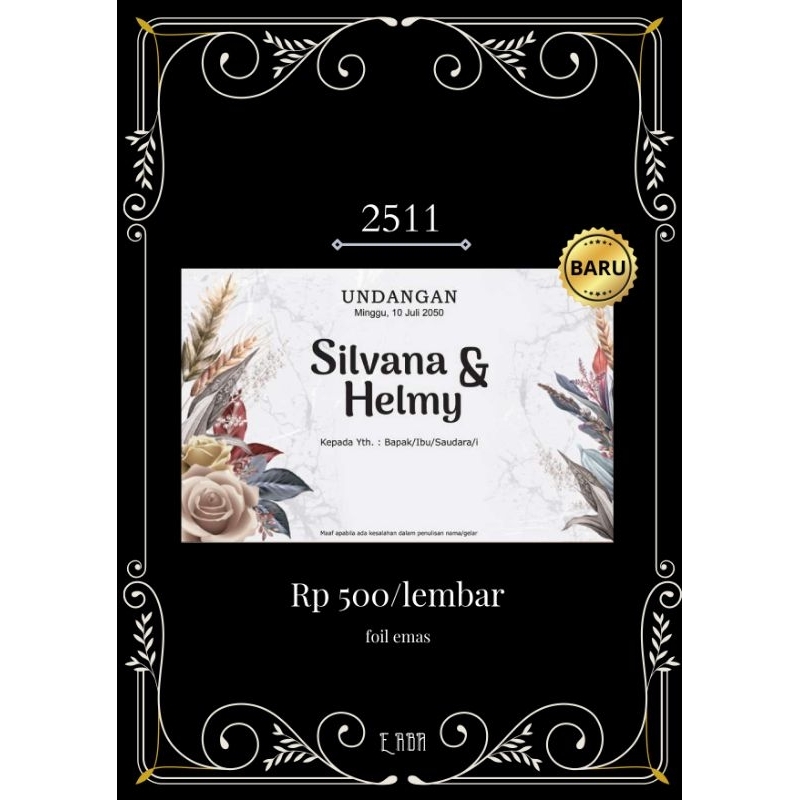Undangan blangko erba 2511