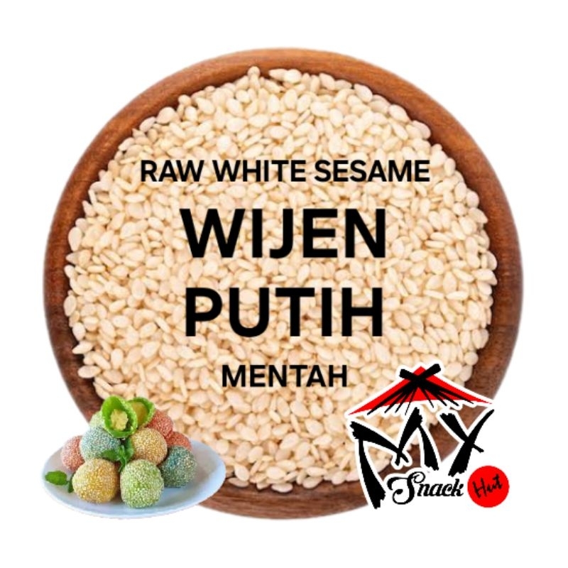 

WIJEN PUTIH MENTAH 250GR RAW WHITE SESAME SEED ONDE ONDE SUSHI BISKUIT ROTI KUE GOMA SHIRO KUMJAD