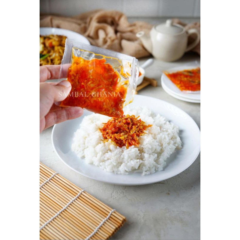 

Sambal Sachet 40gr Sambal Teri Sambal Ghania Sambal sachet murah