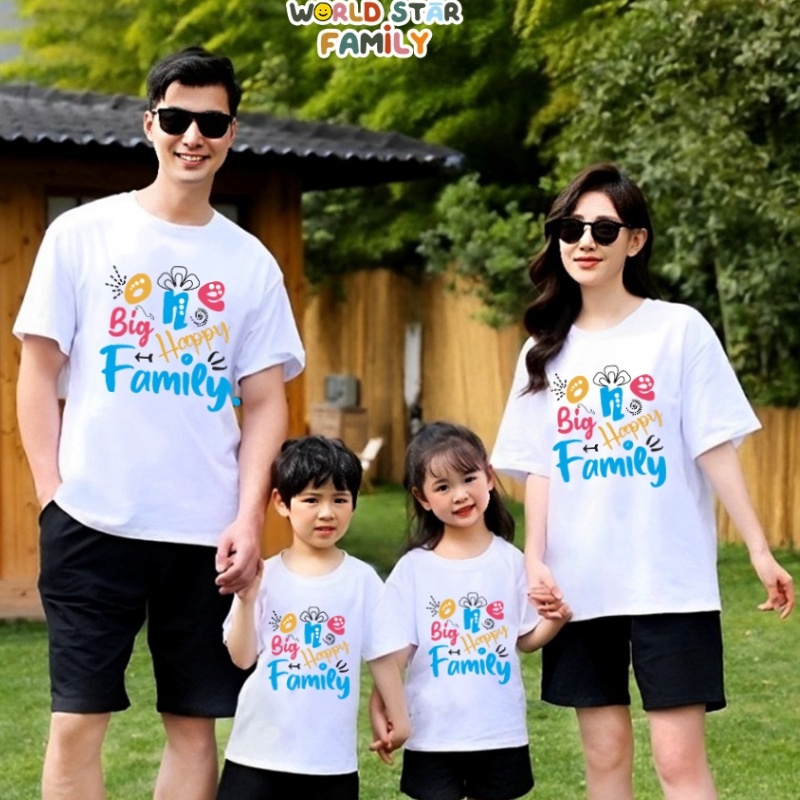 KODE H34O WSF Kaos Couple Keluarga Big Happy Family Kaos Couple Keluarga Lucu Kaos Pasangan Kaos Kel
