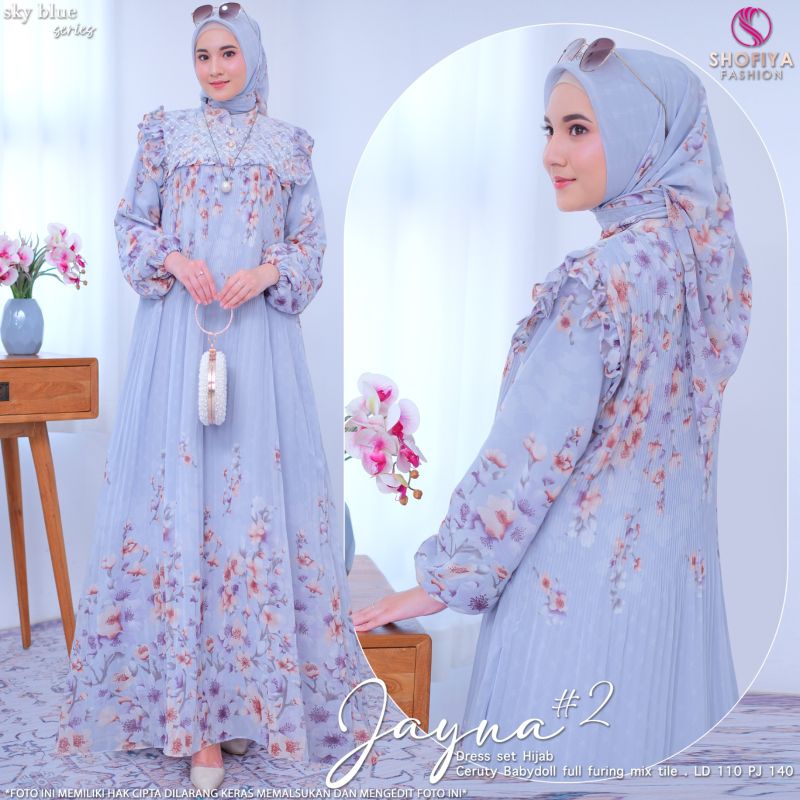 [NEW] GAMIS SET HIJAB YASIRA - JAYNA BY SHOFIYA // SET FREE JILBAB QALESHA BY SHOFIYA