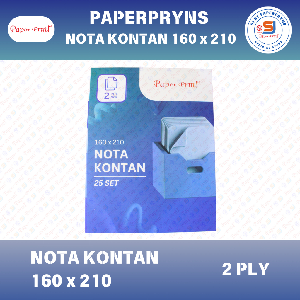 

[SATUAN] PAPERPRYNS Nota Kontan 160 x 210 mm – 2 PLY - NCR (25 SET)
