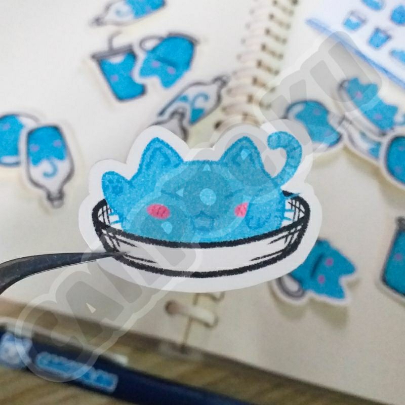 

Sticker Pack Chromo Doff Laminated - The Blue Jelly Kitten