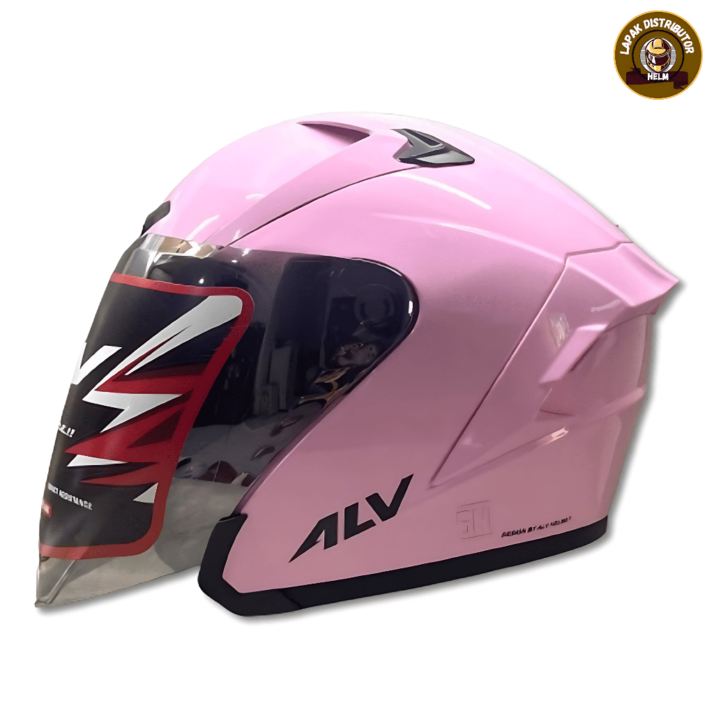ALV ULTRON SOLID KACA SILVER HELM HALF FACE DEWASA COWOK DAN CEWEK TERBARU (COD)