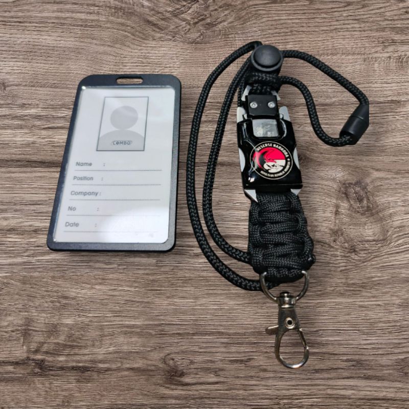

lanyard tali id card custom logo sat narkoba holder