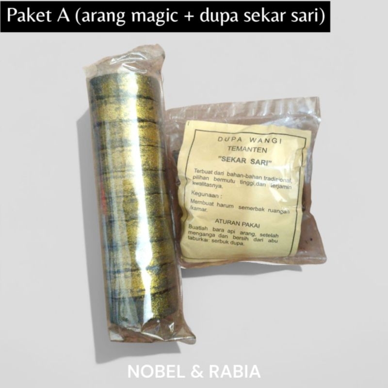 arang magic dan dupa sekar sari paket arang + dupa murah