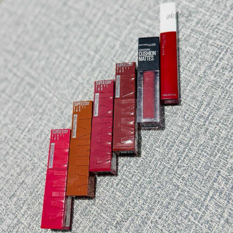 Maybelline Lip Series - Sensational Cushion Matte - Superstay Matte Ink - Superstay Vinyl Ink