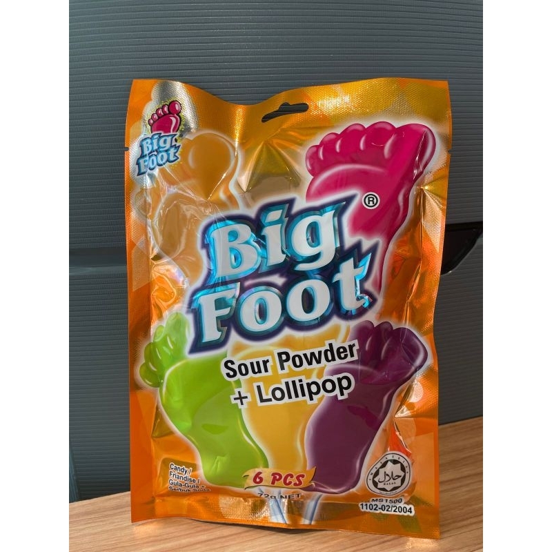 

BIG FOOT SOUR POWDER+LOLLIPOP 6 PCS 72 GR