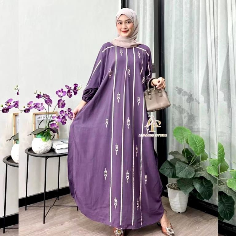 KODE P1S Kaftan Najwa Kaftan motif terbaru kaftan terlaris kaftan rayon jumbo kaftan anjani store
