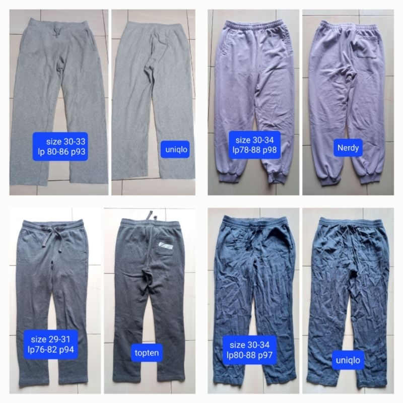 celana joger track pants cow & cew second thrift
