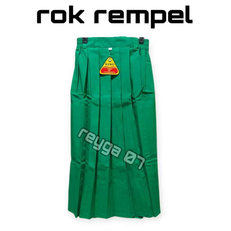 Rok Hijau Panjang Rempel Sekolah Sd Mi Madrasah Premium Anak Perempuan Pinggang Karet