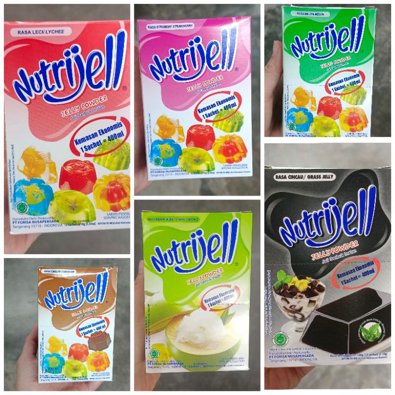 

Nutrijell nutrijel jelly powder jeli bubuk puding 12sachet x 10gr