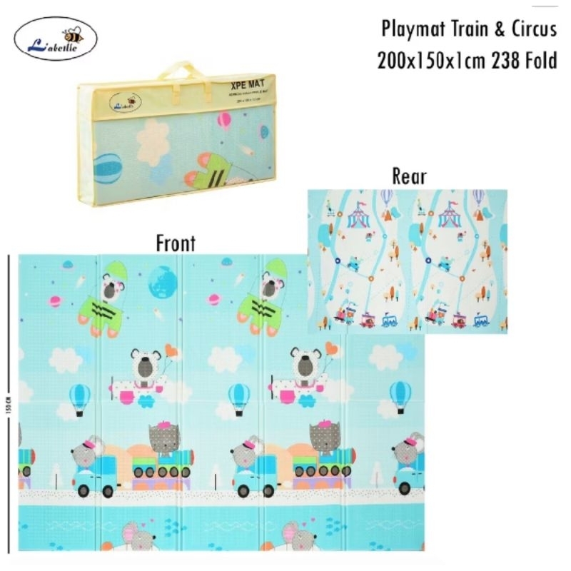 Labeille Playmat Fold 200x150x1cm / Fold 200x150x2cm / Junior Playmat Fold 180x120x1cm / Fold 200x15