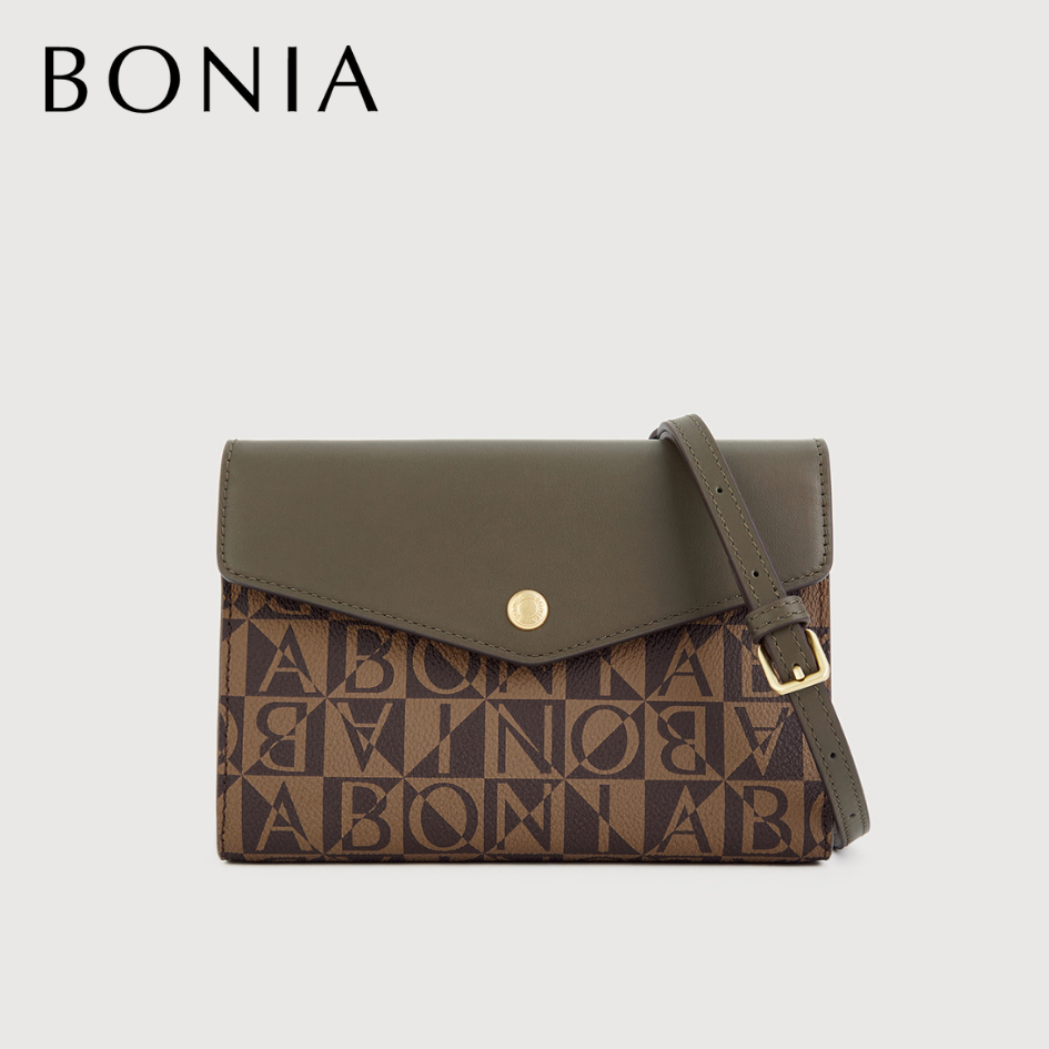 Bonia - Eterna Monogram Mini Crossbody Bag Burnt Green