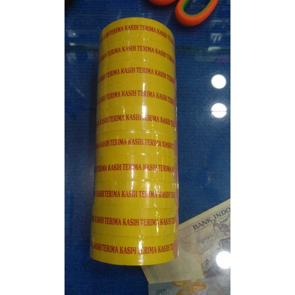 

Label mesin harga 1 line kuning tulisan terima kasih