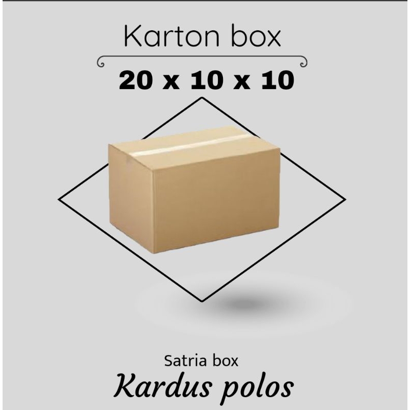 

Kardus Polos karton Box 20 x 10 x 10