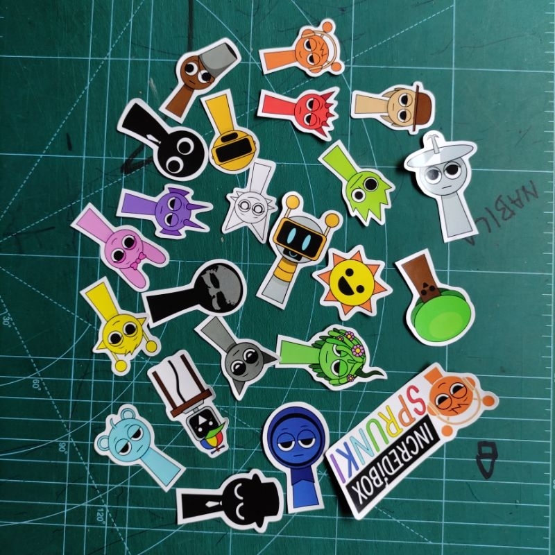 

isi 20pcs Stiker Sprunki All Karakter