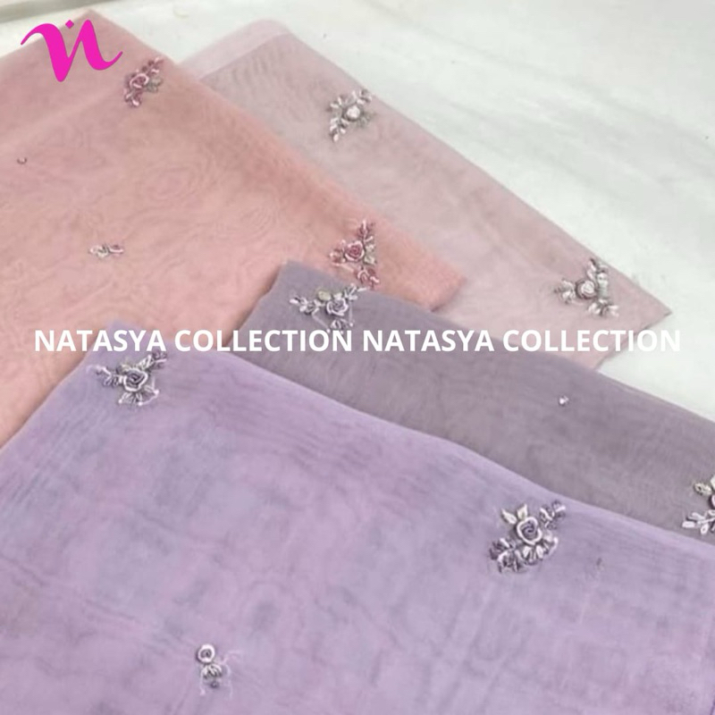 Hijab Segiempat|paris Jepang Sulam Premium