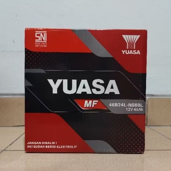 AKI KERING YUASA MF NS60L / 46B24L UNTUK MOBIL ERTIGA, GRAND LIVINA, DATSUN GO, MARCH, BALENO, KARIM