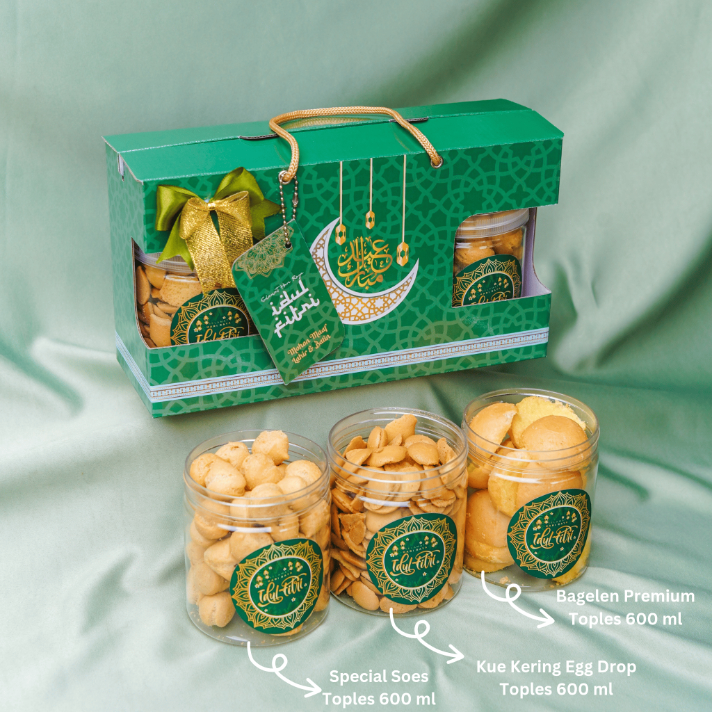 

HAMPERS LEBARAN IDUL FITRI / PARCEL LEBARAN (RAMADHAN) ISI KUE KERING 3 TOPLES 600ml / HAMPERS LEBARAN MURAH