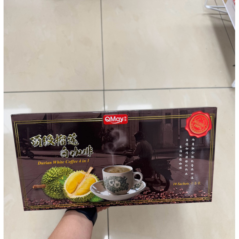 

Qmay durian white coffee 4in1 10 sachets