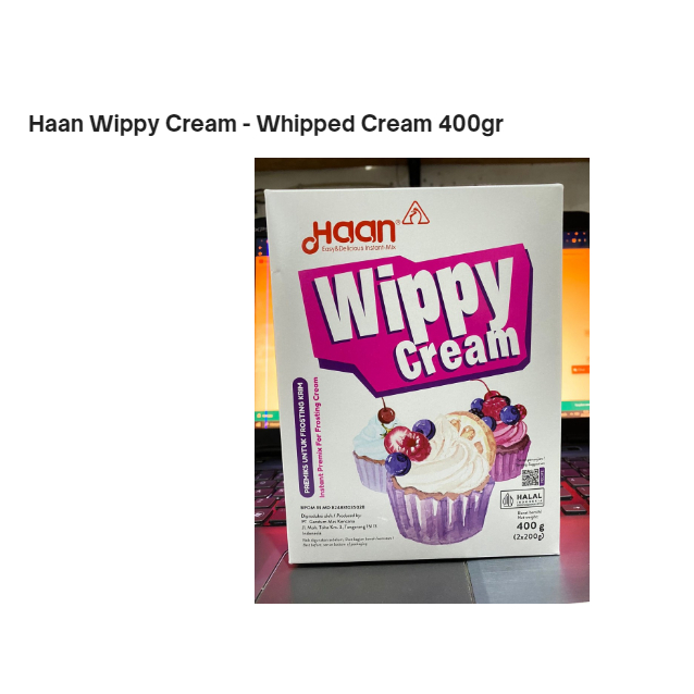 

Haan Wippy Cream - Whipped Cream 400gr