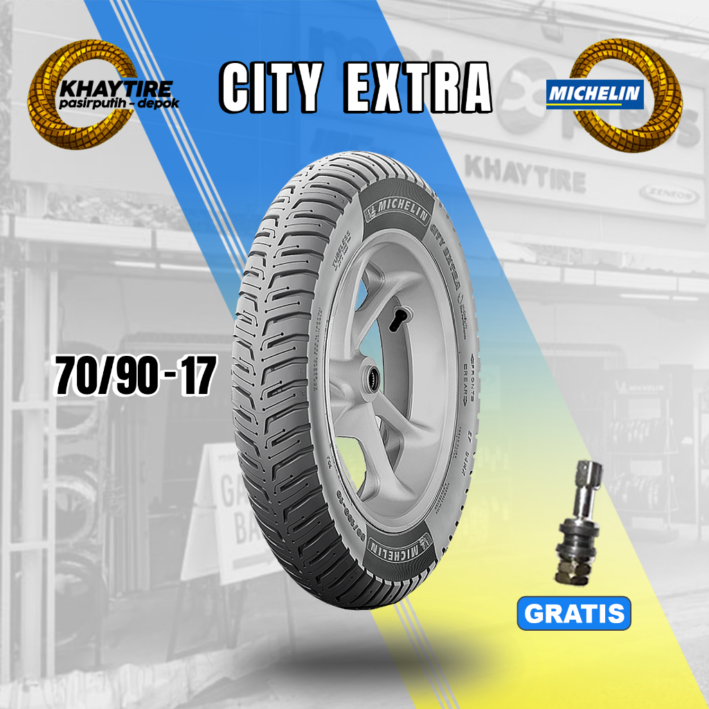 Ban Motor Bebek MICHELIN CITY EXTRA 70/90-17 Tubeless