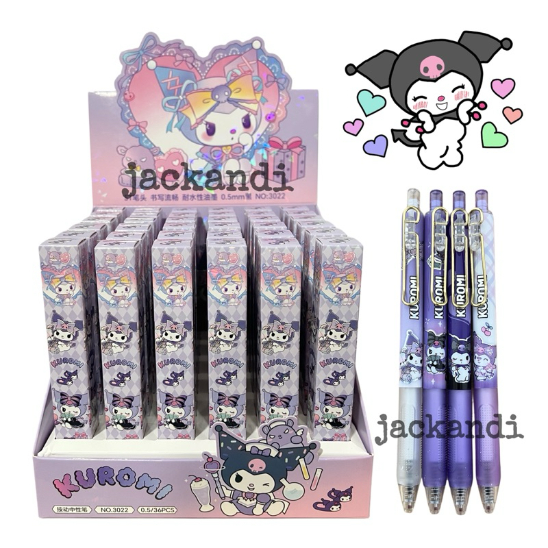 

Pen Anak Blind Box Kuromi Pulpen Gel Cetek Suprise Karakter Lucu Kartun 0.5mm