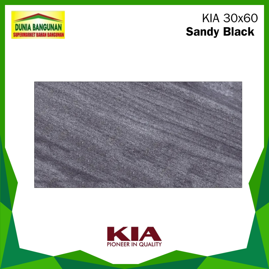 Keramik30x60 KIA Sandy Black KW1 Keramik Dinding Cutting Glossy / Keramik Dinding Kamar Mandi / Kera