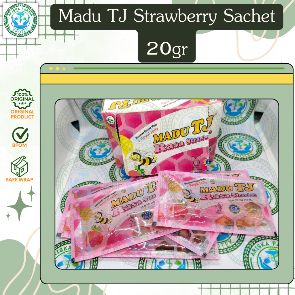 

Madu TJ Strawberry Sachet 20gr per sachet