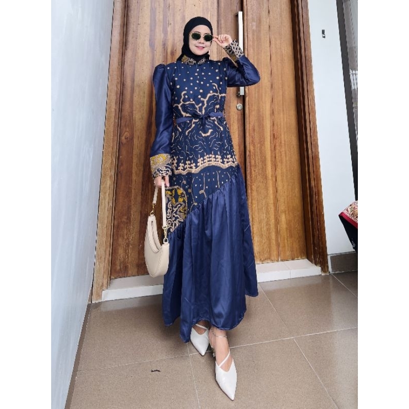 Batik Solo Trendy - Gamis Batik Sifa Bahan Katun Halus Muslim Premium