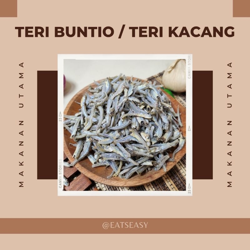 

IKAN ASIN TERI KACANG BUNTIO / BUNTIAU / BUNTIAW TERI KACANG