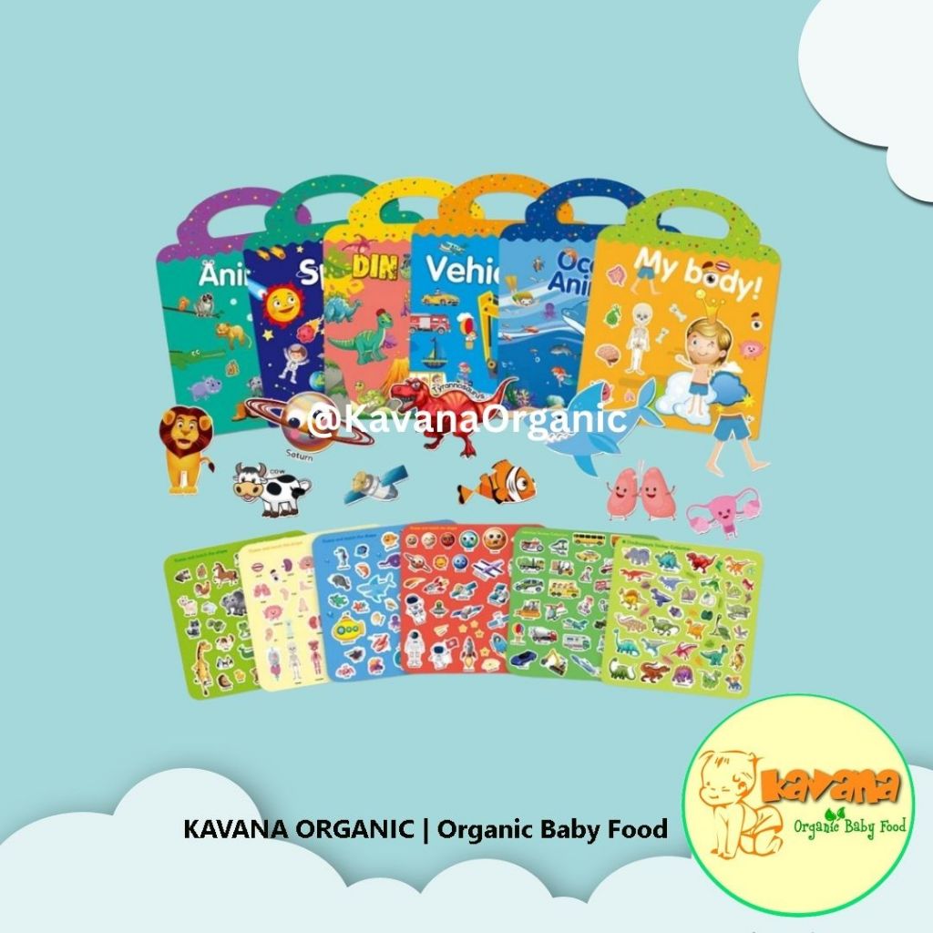 Buku Stiker Edukasi Reusable Sticker Book